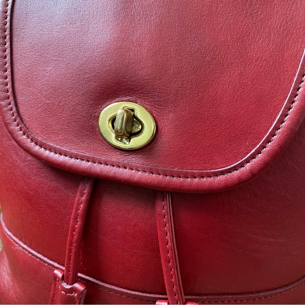 Vintage Coach #9960 Daypack in Red - Picture 10 of 16